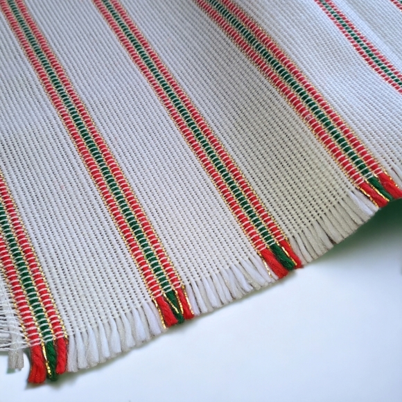Set of 6 Vintage Handwoven Christmas Placemats 19"x13" - Picture 5 of 8